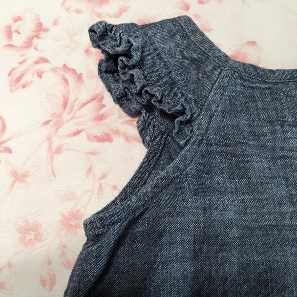 2/20*Baby Gap Infant Denim w/Embroidered Butterflies Dress - size 18-24 months - Picture 5 of 13